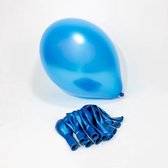 Ballonnen Blauw Metallic - 10 stuks - Cyan blauwe Balonnen - Verjaardag versiering - Decoratie vrijgezellenfeest - Balloons - Versiering blauw ballonnen - 10 stuks