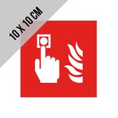 Pictogram/ bordje | Brandalarm knop | 10 x 10 cm | Deurbordje | Rood | Noodgeval | Openbaar gebouw | Brandweer | Noodsituatie | Drukknop | Alarm | Brandalarm | Alarmcentrale | Brand | Dikte: 1 mm | 1 stuk