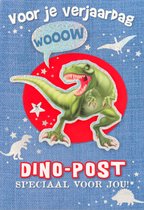 Depesche - Kinderkaart met de tekst "Voor je verjaardag WOOOW dino-post ..." - mot. 045