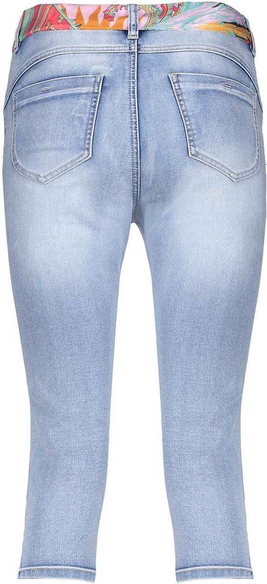Fraternel Dames Jeans Spijkerbroek Capri Knielengte Stretch Lichtblauw M / 38