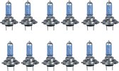 12 STUKS 12V 60/55W H4 P43t Halogeenlamp 6500K Auto Halogeenlamp Xenon Donkerblauw Glas Super Wit Hoog Wattage Lamp Off Road Gebruik H4 autolampen - H4 - 12V 55W - 12 Stuk | Blauw