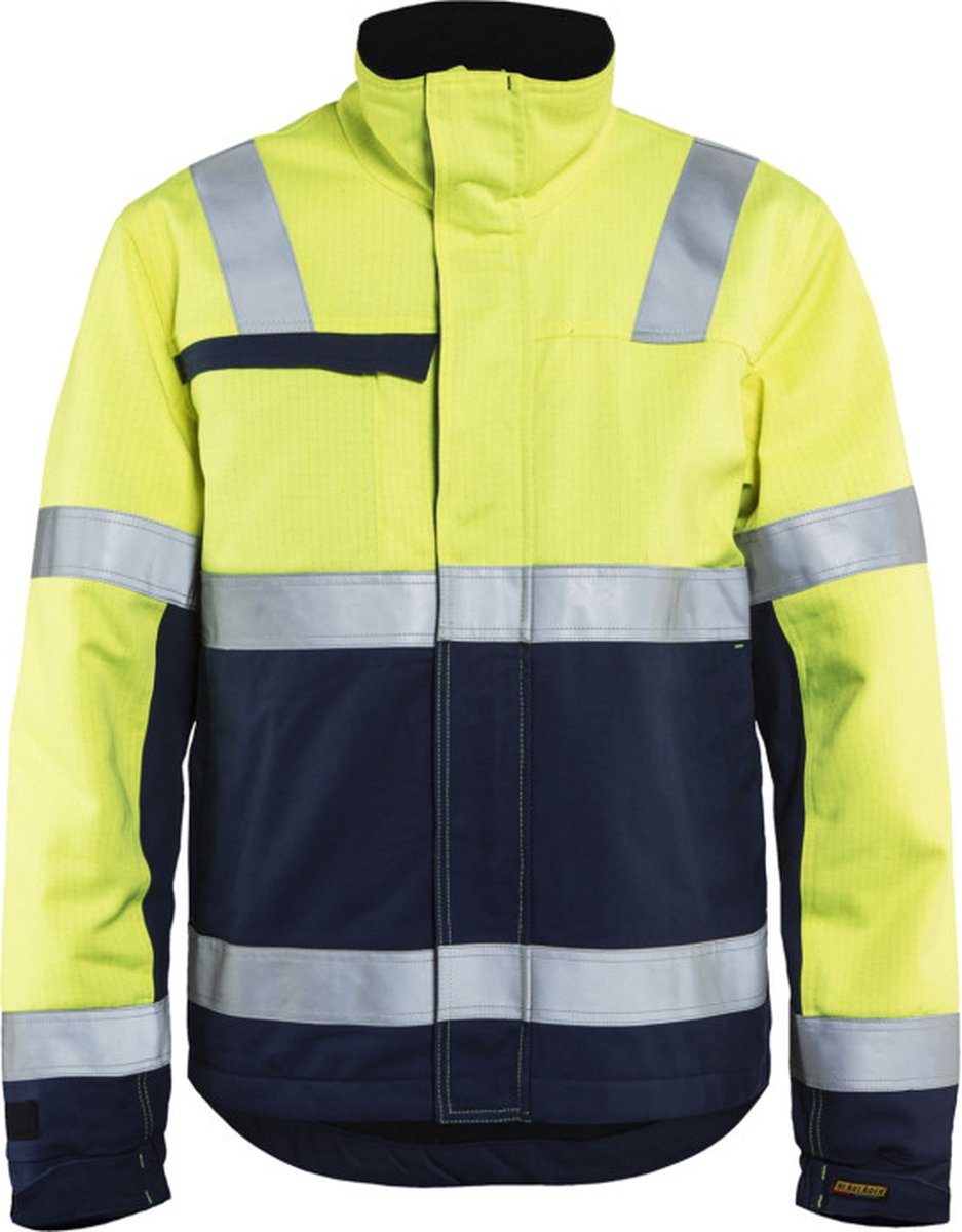 Blåkläder 4069-1514 Multinorm Winterjas Geel/Marineblauw maat S