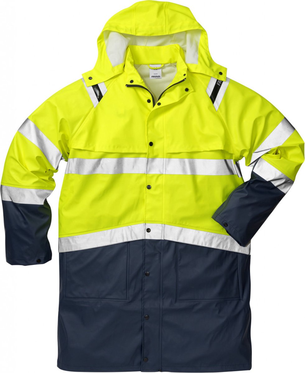 Fristads Hi Vis Regenjack Klasse 3 4634 Rs Hi-Vis Marineblauw