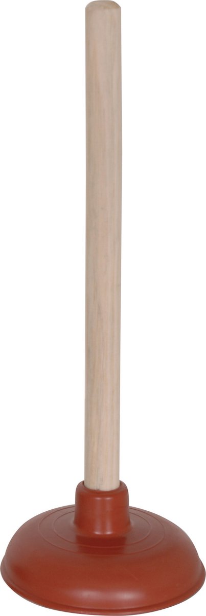 MSV Gootsteen ontstopper - plopper - hout/rubber - 11 x 30 cm