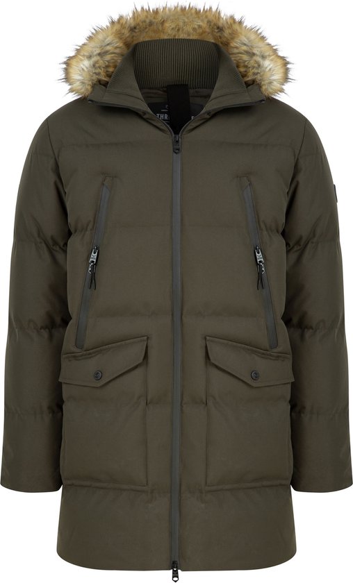 Threadbare Denim Corps Thb Jas Renfield Longline Gewatteerd Jas