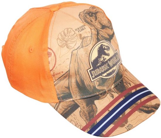 Jurassic World - dinosaure - casquette - orange - taille 52