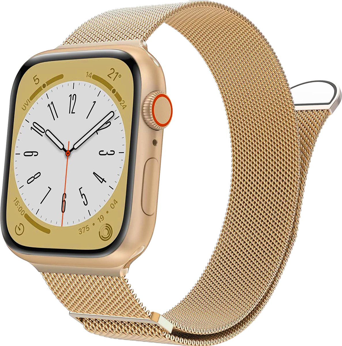 Milanese bandje voor Apple Watch 42/44/45mm Goud