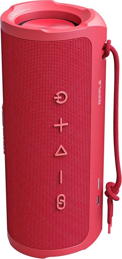 HiFuture Ripple Bluetooth Speaker Draagbaar 30W IPX7 Waterdicht 12U Batterij TWS 2-weg Audio Rood