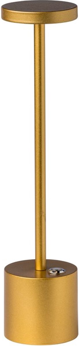à Table Delft Tafellamp - LED Licht - voor Binnen en Buiten - Woonkamer - Slaapkamer - Tuin - Oplaadbaar - USB - 35 cm - Goud