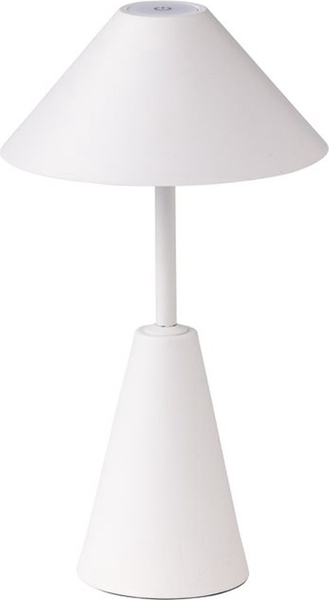 Tafellamp Malmö Wit LED - Dimmer - USB-C - Draadloos - Oplaadbaar