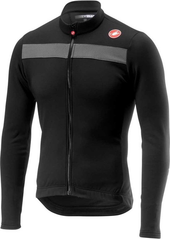 Castelli Fietsshirt lange mouwen Heren Zwart Grijs / CA Puro 3 Jersey Fz Light Black - 3XL