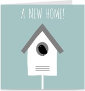 A NEW HOME | kaart / wenskaart met envelop | verhuizing / nieuwe woning / nieuw huis / verhuisd