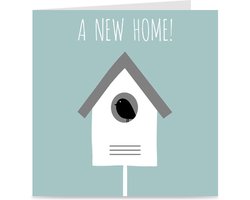 A NEW HOME | kaart / wenskaart met envelop | verhuizing / nieuwe woning / nieuw huis / verhuisd