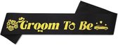 Sash Groom to Be noir avec lettrage doré - ceinture - groom to be - groom - enterrement de vie de jeune fille - enterrement de vie de jeune fille - se marier - mariage