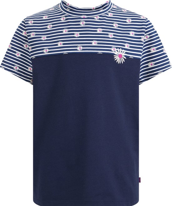 WE Fashion Meisjes T-shirt met dessin en volants - Maat 134/140