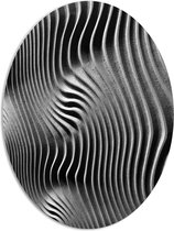PVC Schuimplaat Ovaal - Wikkelend Patroon in Muur - 72x96 cm Foto op Ovaal (Met Ophangsysteem)