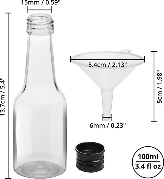 Lot De 24 Mini Bouteilles De Vin 1:12 – Accessoires Pour Maison De Poupée – Plastique 4,5 Cm – Déco Cuisine