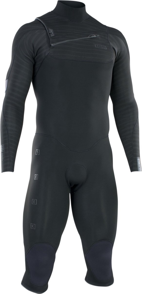 ION Heren Wetsuit Seek Core 4/3 Overknee LS F/Zp Black