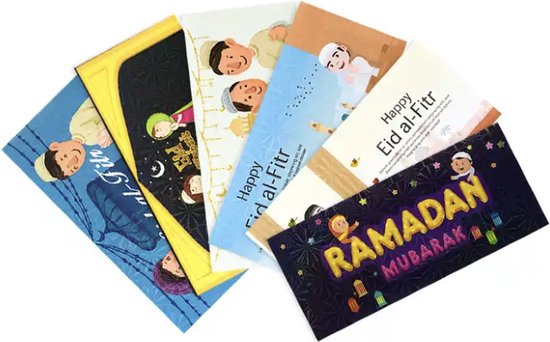 TOYANDONA Enveloppes D'argent Aïd Mubarak Enveloppe De Ramadan Eidi Pour De  L'argent 7 X 3. 1 Porte-Argent Pour Enfants Cadeaux D'Aïd - Et Aïd Lot de