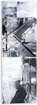 Acrylglas - Verfmix van Zwart, Wit en Grijs Tinten - 30x90 cm Foto op Acrylglas (Wanddecoratie op Acrylaat)