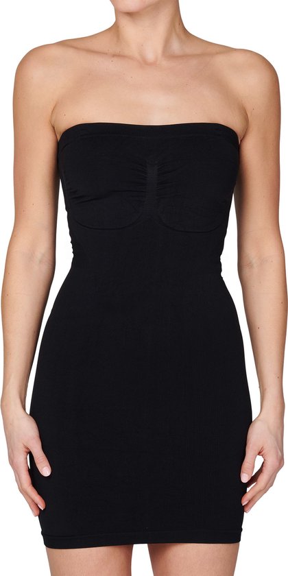 J&C strapless corrigerende onderjurk - Onderjurk met afneembandjes - Shapewear - Zwart / L/XL