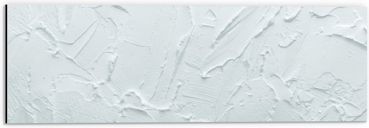 Dibond - Textuur van Witte Verf - 60x20 cm Foto op Aluminium (Wanddecoratie van metaal)