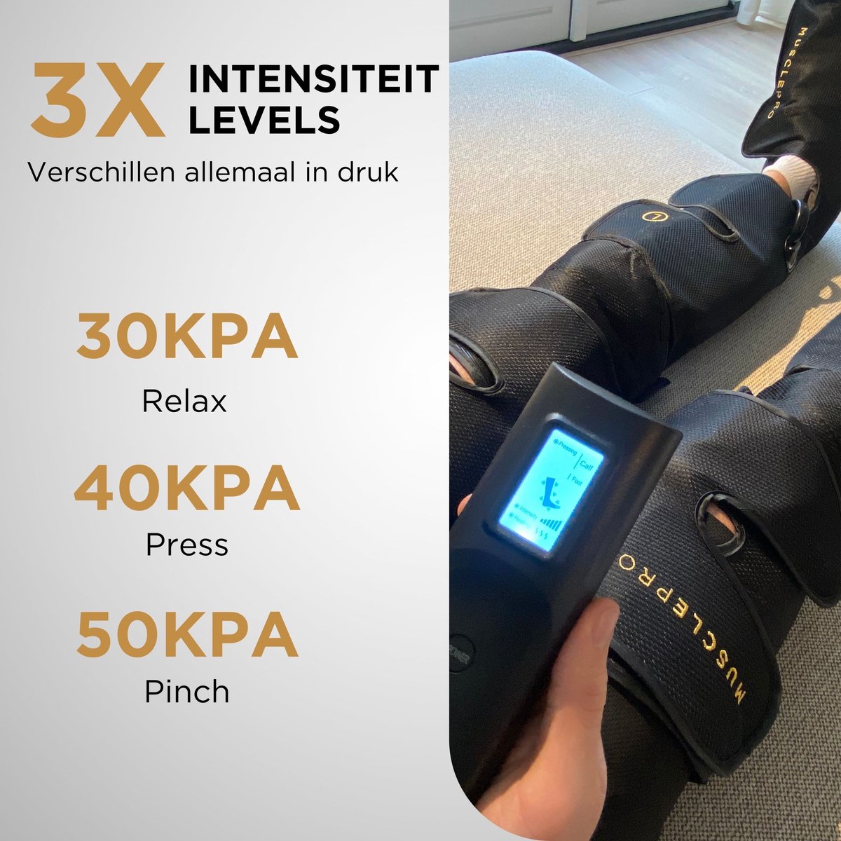Recovery Boots - Professioneel Beenmassage & Voetmassage apparaat voor Bloedcirculatie - Sport Gym Fitness - Compressie massage - Voet Massage Vermoeide Benen Shiatsu Luchtcompressie Bloedsomloop lymfedrainageapparaat Oedeem thumbnail 5
