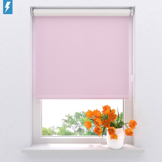 Elektrisch rolgordijn Easy Verduisterend - Pink - 90 x 275 cm - CMD-02-P