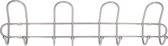 1x Luxe kapstokken / jashaken met 4x dubbele haak - hoogwaardig aluminium - 13 x 53,5 cm - wandkapstokken / garderobe haakjes / deurkapstokken