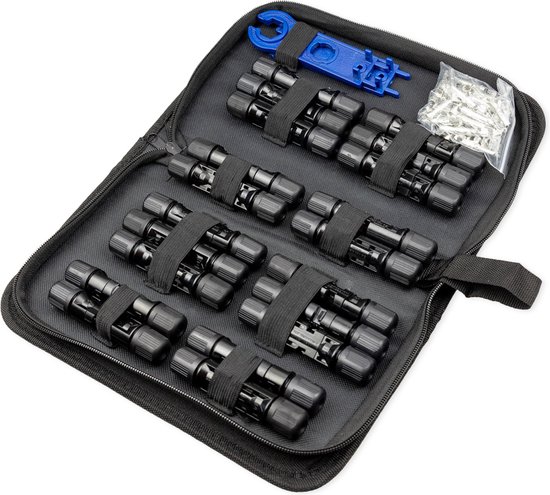 PV-Montage Werkzeug Set für Solar Stecker MC4 (Multi-Contact) Solar Schraubenschlüssel inkl. Tasche mit Gürtelschlafe