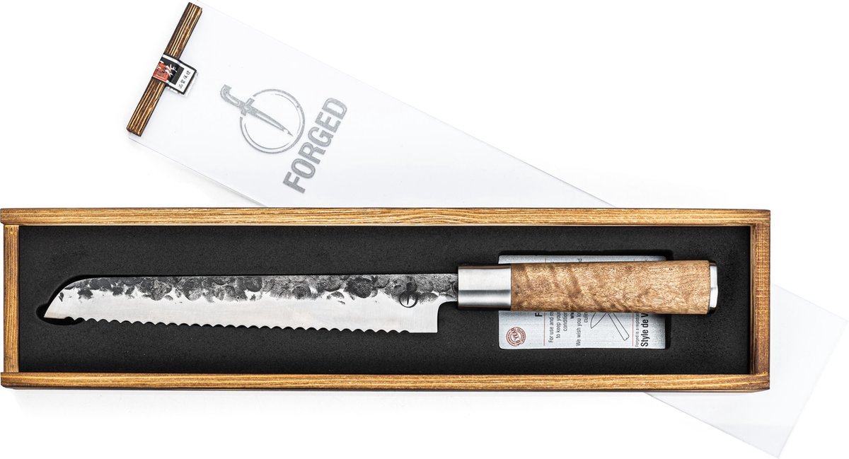 Forged VG10 Broodmes 20cm - 5-lagen staal - in geschenkverpakking