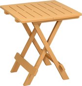Pro Garden Table d'appoint - plastique - jaune mat - 44x50 cm - pliable
