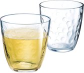 12x Stuks transparante drinkglazen 310 ml van glas - Waterglazen - Glazen