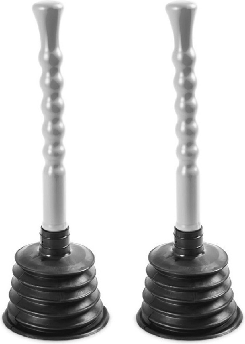 Hega Hogar Ontstopper - 2x stuks - plopper - toilet / gootsteen - 11 x 33 cm
