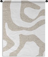 Wandkleed - Abstract - Terrazzo - Design - Beige - Wandtapijt - Wanddoek - Katoen - Wanddecoratie - 60x80 cm - Slaapkamer - Wandkleden - Muurkleed - Muurdecoratie - Tapestry