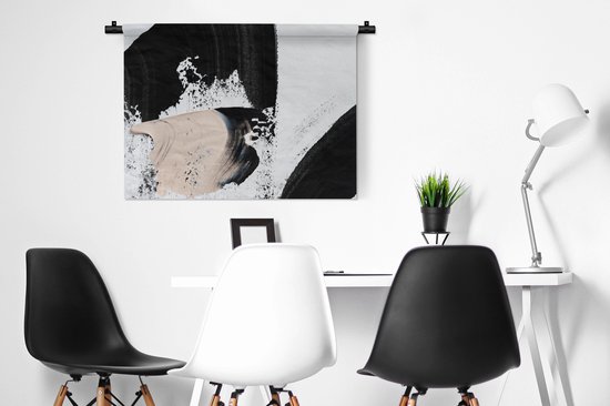 Wandkleed - Wanddoek - Verf - Abstract - Design - 90x67.5 cm - Wandtapijt