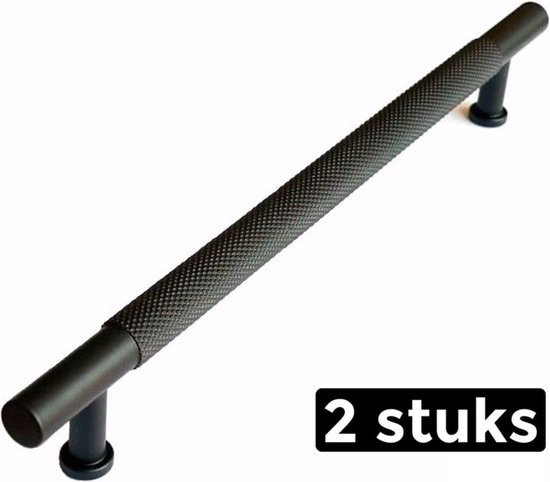 LUXE Handgreep zwart rond 128 mm - 2 stuks - Handgrepen kast ...