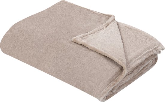 Beliani BAYBURT - Blanket - Beige - Polyester