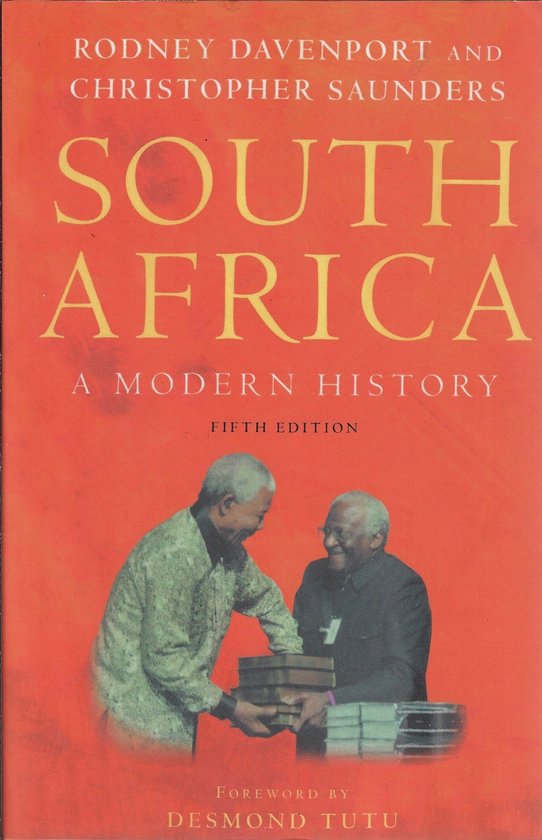 Boek "South Africa: A Modern History" (Vijfde editie) met voorwoord door Desmond Tutu. Afbeelding van Nelson Mandela en Desmond Tutu.