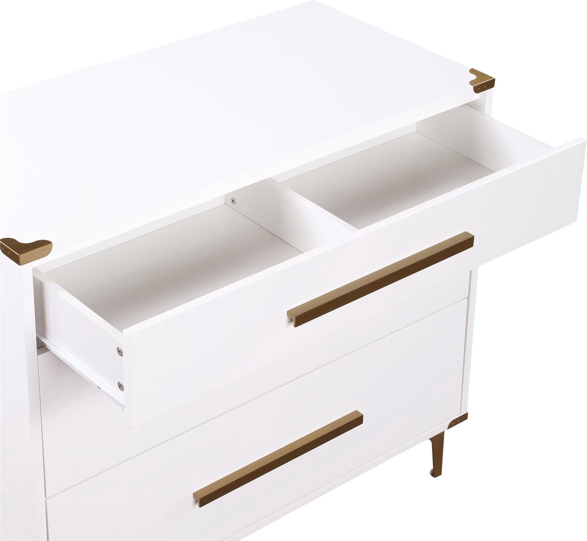 Karissa-Commode - 3-Laden - Wit MDF