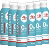 Deoleen Anti-transpirant - Aerosol Regular - Deodorant - 150 ml 6 pack