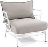 Kave Home - Mareluz fauteuil in wit staal