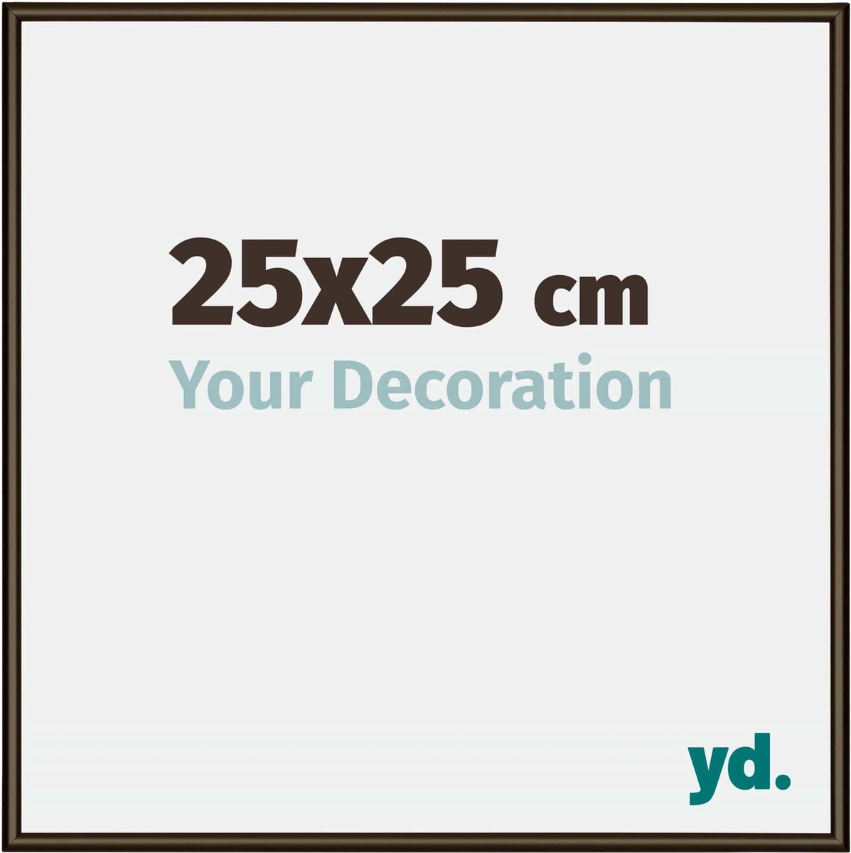 yd. Your Decoration - Fotolijst 25x25 cm - Aluminium - Walnoot Structuur - New York
