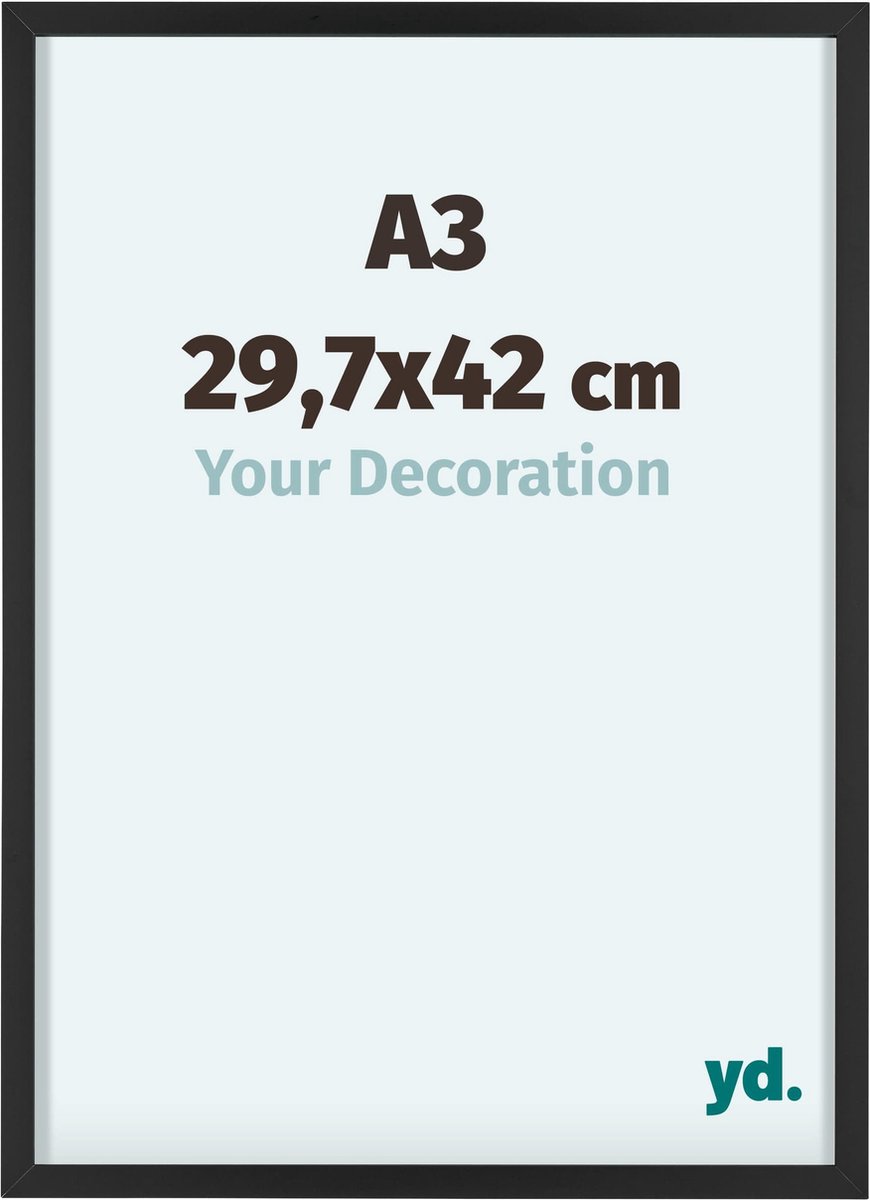yd. Your Decoration - Fotolijst A3 29,7x42 cm - Aluminium - Zwart - Virginia