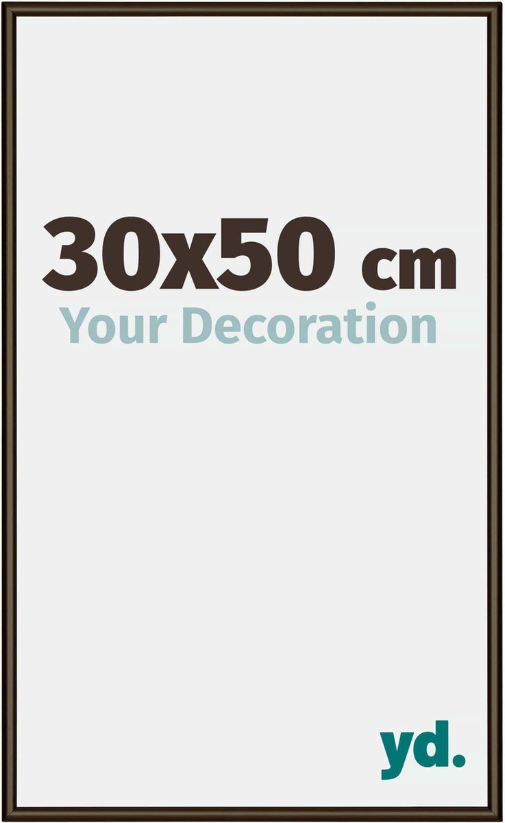yd. Your Decoration - Fotolijst 30x50 cm - Aluminium - Walnoot Structuur - New York