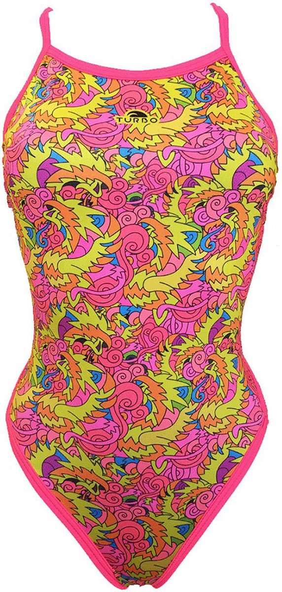 Turbo All Dragon Zwemkleding Veelkleurig S Vrouw Orange