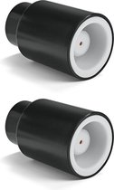 Lowenthal Wijnstopper/flessenstopper - 4x - zwart - kunststof - vacuumstopper