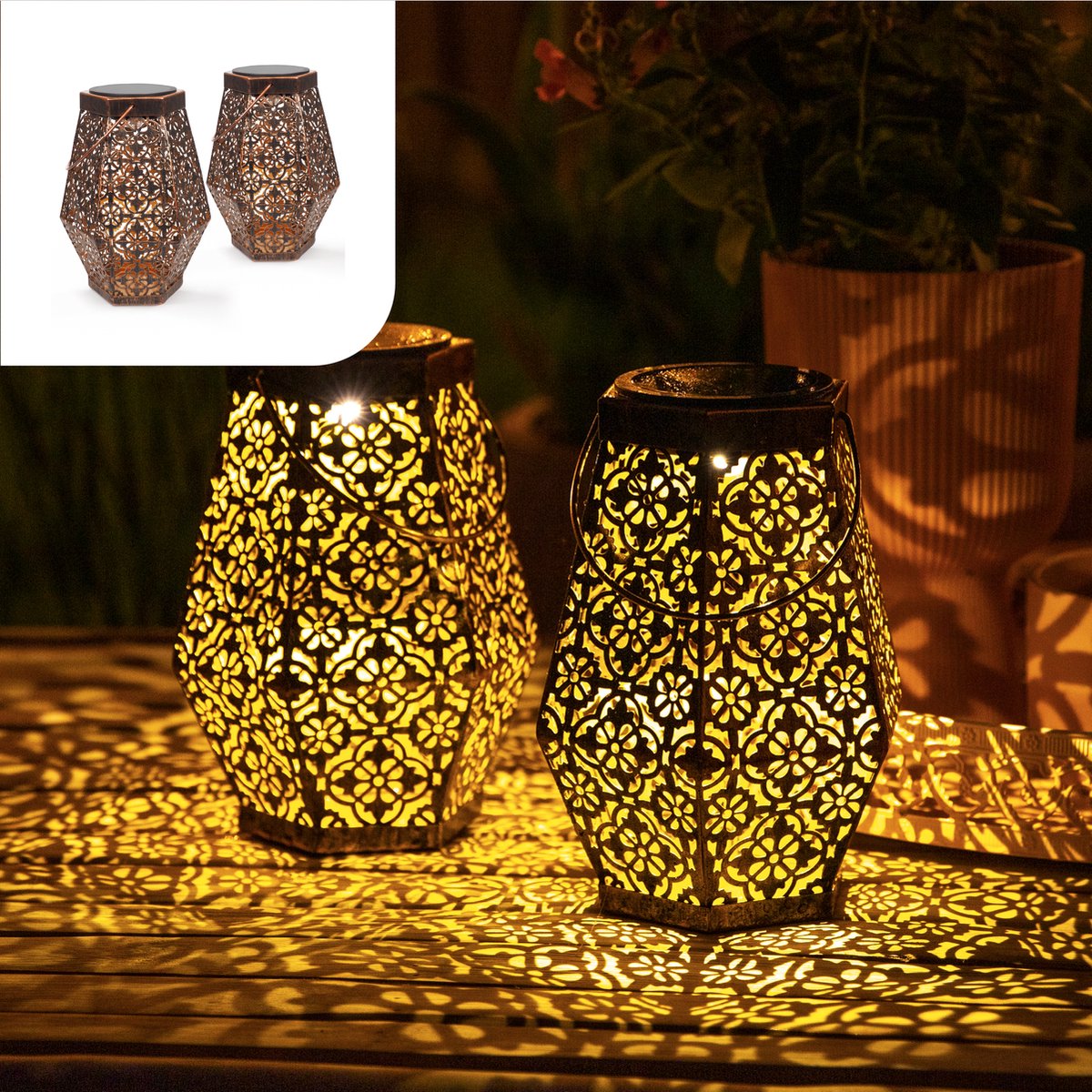 Gadgy Eclairage Jardin Solar Lampe de Table Maya XL - Lampe