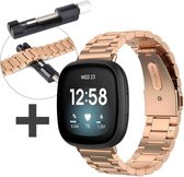 iMoshion Stalen bandje met Horlogeband inkorter Geschikt voor Fitbit Versa 3 / Sense - Rosé Goud
