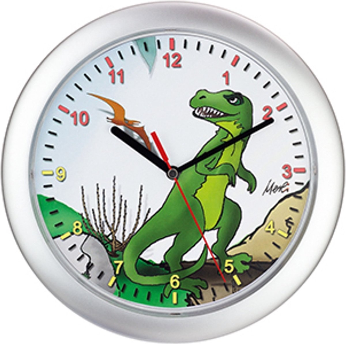 Wandklok DINO voor kinderen modern design